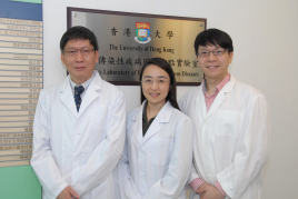 The study was led by Professor Yi Guan (Left), Daniel C K Yu Professor in Virology and Professor, and Dr Huachen Zhu (Middle), Assistant Professor in the School of Public Health, Li Ka Shing Faculty of Medicine, HKU.